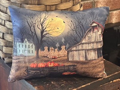 Billy Jacobs Spooky Harvest Moon Handmade Pillow 9.5